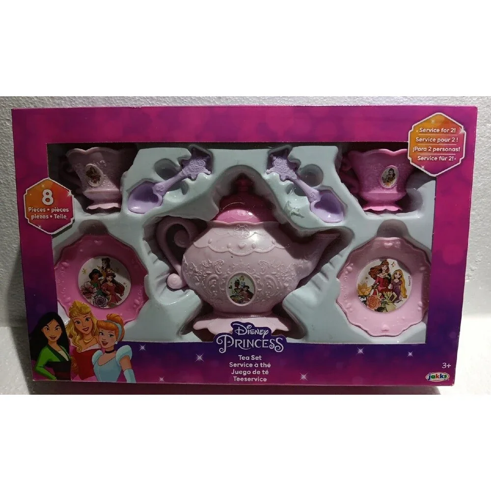 Disney Princess 8 Piece Tea Set Ariel Cinderella Snow White Belle